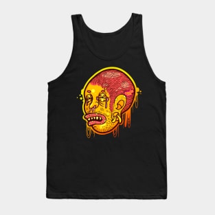 Creepy Allergic Cartoon Head Tank Top